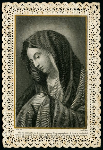 Dindar görüntü: Meryem Ana (gravür) by Anonymous Anonymous