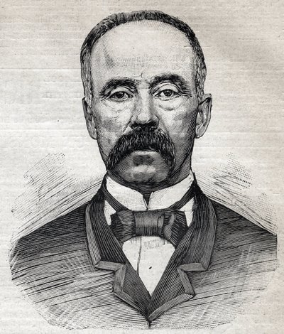 Charles Moore (1820-1905), İskoç kökenli İngiliz botanikçinin portresi. Gravür “” Le Petit Parisien” 1893. by Anonymous Anonymous