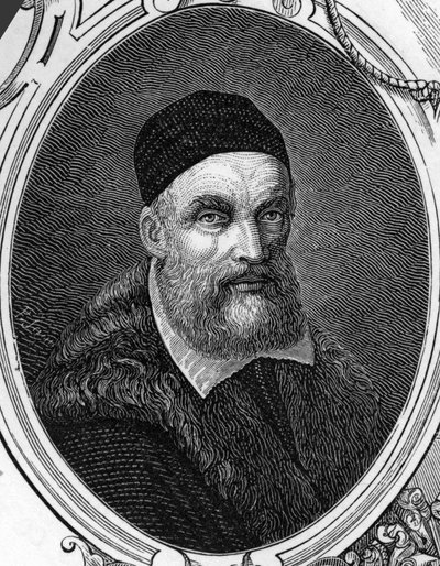 Jacopo veya Giacomo Bassano (1518-1592) İtalyan ressam portresi. Armengaud tarafından "" Avrupa - İtalya "" galerilerinde 1859 gravürü. Özel koleksiyon. by Anonymous Anonymous