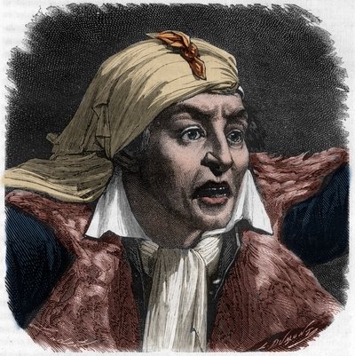 Marat Portresi (1743-1793) - Jean-Paul (Jean Paul) Marat (1743-1793) politikacı, Fransız gazeteci portresi - Alphonse de Lamartine (1790-1869) 1865-1866 tarafından “Histoire des Girondins” gravürü - Özel Toplamak by Anonymous Anonymous