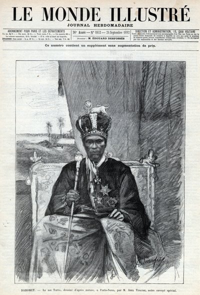 Tofa I (Toffa) (1850-1908 dolaylarında), Dahomey (Benin) kralının Porto Novo