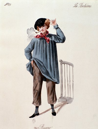 Bir sokak satıcısının portresi I, La boheme'den Puccini (1892-1895) by Anonymous Anonymous