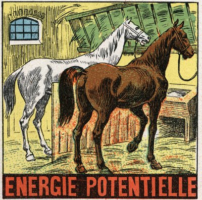 Potansiyel enerji: ahırda dinlenen atlar. 1925