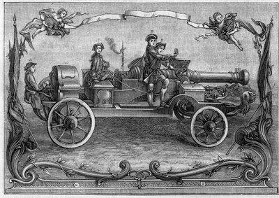 18. yüzyılın ortalarında canavar top projesi. I.W.B. del Gabriel Bodenher “” Sculps tarafından Hollandaca gravürünün dörtte birine indirgeme. et mazeret." "Augustus Vind. (Gaston Tissandier koleksiyonundan bir parça). "" içinde gravür by Anonymous Anonymous