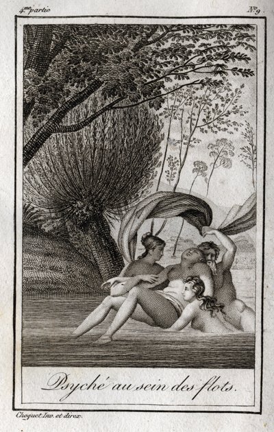 Dalgaların içindeki ruh. Charles Albert Demoustier (1760-1801) tarafından "Lettres a Emilie sur la mitolojisinde" 1819