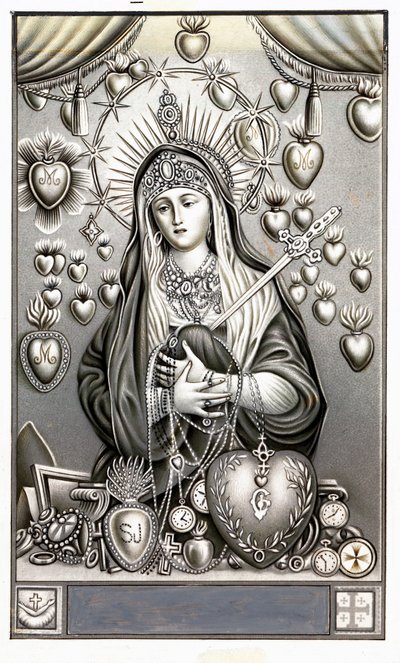Acı Bakiresinin Temsili, mater dolorosa Dindar Görüntü. 20. yüzyıl Özel Koleksiyonunun ilk çıkışı by Anonymous Anonymous