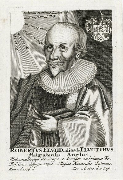 Robert Fludd (1574-1637) (Robertus de Waves), Anonim. Dağlama, ebat : 15,5x10,2 by Anonymous Anonymous