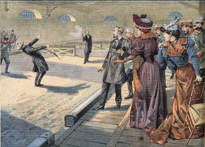 Rus generaller Smyrnoff ve Fock bir düelloda savaşır. “Le Petite Parisien” gazetesinden gravür, 5/04/1908. Özel koleksiyon. by Anonymous Anonymous