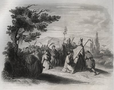 Sürgünden dönen Saint Hilaire de Poitiers (310-368). 1846