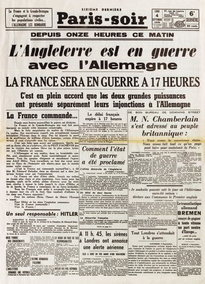 İkinci Dünya Savaşı (1939-1945) - İkinci Dünya Savaşı (İkinci Dünya Savaşı veya 2. Dünya Savaşı): 4 Eylül Paris Akşamı by Anonymous Anonymous