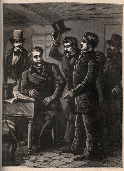 Çavuş Charles Goubin (1798-1822) Eugene-Francois (Eugene Francois) Vidocq tarafından tutuklanıyor - Jules Beaujoint tarafından "La Rochelle