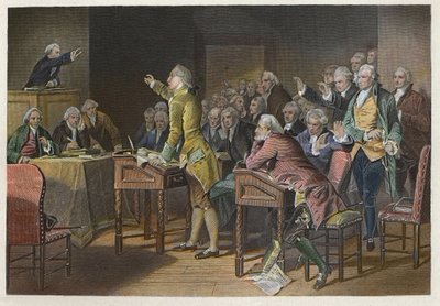Damga Yasası (Amerikan Kolonilerindeki Görevler Yasası) - Amerikan Devrimci lideri Patrick Henry (1736-1799), 1765