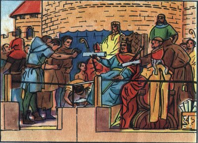 Fransa Kralı Louis VI, Paris şehrine Şartı veren büyük olan (1081-1137). “” Collection des souverains et Chefs d