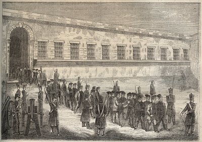 19. yüzyılda Rochefort hapishanesi. Pierre Zaccone (1817-1895) (Colonia Penale - Ceza kolonisi). Özel koleksiyon. by Anonymous Anonymous