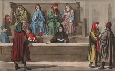 Tüccar mahkemesi veya ticaret mahkemesi - 15. yüzyıl - Tüccar mahkemesi, İtalya by Anonymous Anonymous