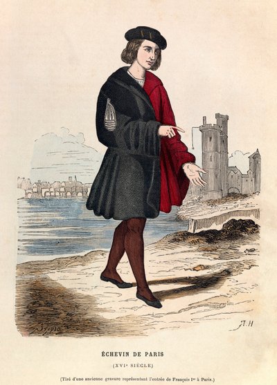 16. yüzyılda bir Chevin de Paris - Paris Alderman by Anonymous Anonymous