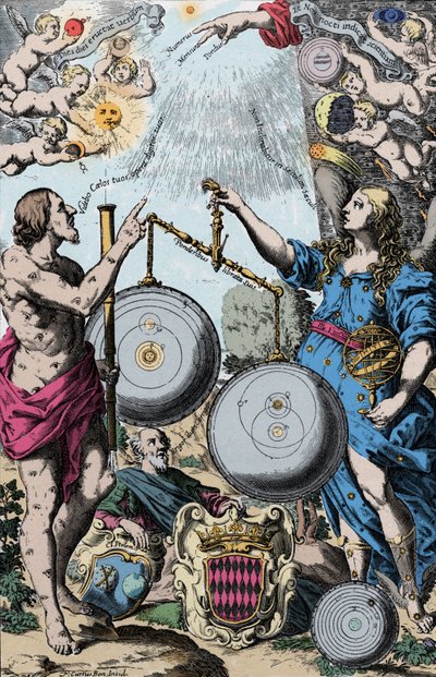 Urania, Astronomi İlham Perisi, elinde bir teleskopla Argus