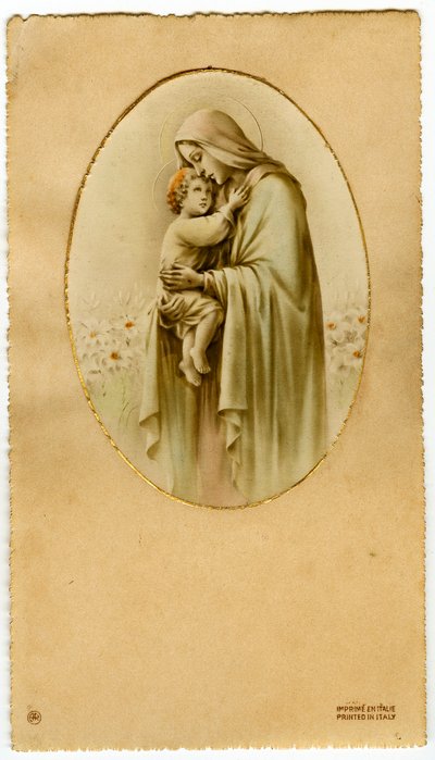 çocuklu bakire (gravür) by Anonymous Anonymous