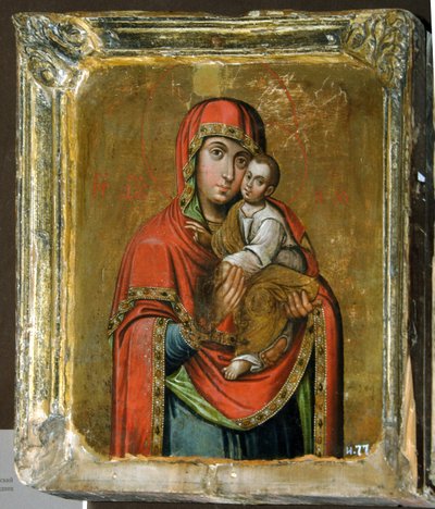 Tanrı'nın Annesinin Kiev-Bratskaya İkonu, 18. yüzyıl by Anonymous Russian icon painter