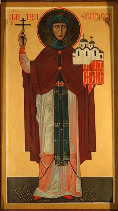 Aziz Eupraxia, Pskov Prensesi by Anonymous Russian icon painter