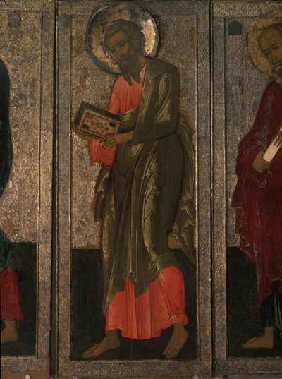 Deesis aralığından Havari Aziz Matta, 16. yüzyıl by Anonymous Russian icon painter