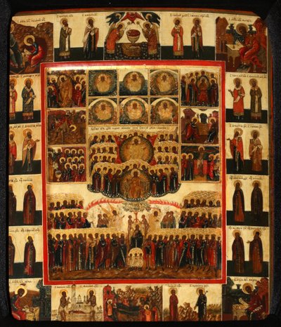 Hexameron, 19. yüzyıl başı. by Anonymous Russian icon painter