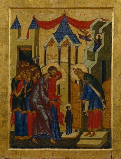 Tapınaktaki Sunum by Anonymous Russian icon painter