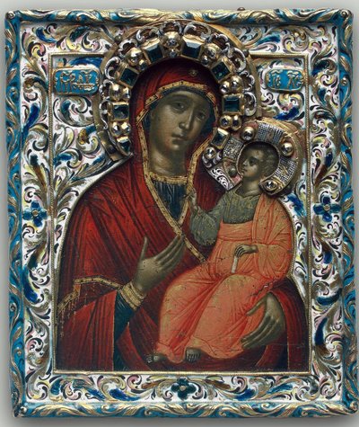 Tikhvin Theotokos, 17. yüzyılın sonu by Anonymous Russian icon painter