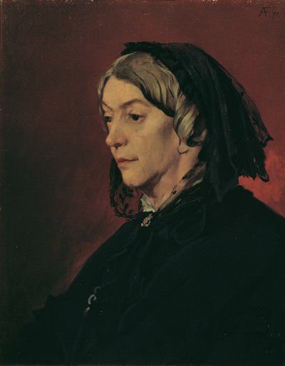Henriette Feuerbach, sanatçının üvey annesi by Anselm Feuerbach