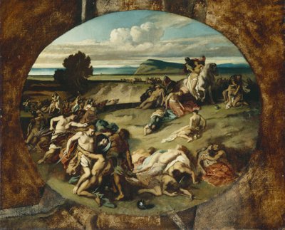 Amazonlar Savaşı, 1857 by Anselm Feuerbach