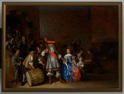 Muhafız Odası Sahnesi (panel üzerine yağ) by Anthonie (1601 73) Palamedesz