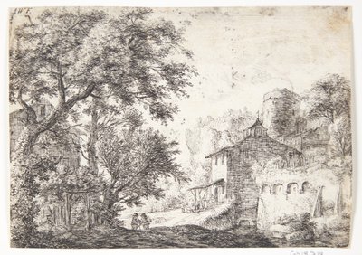 Pansiyonlu şehir duvarı by Anthonie Waterloo