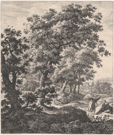 Melek tarafından teselli edilen Hacer, 17. yüzyıl. by Anthonie Waterloo