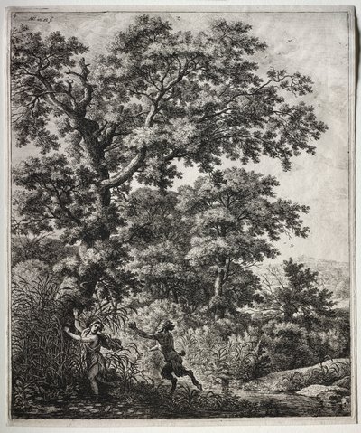 Pan ve Syrinx. by Anthonie Waterloo