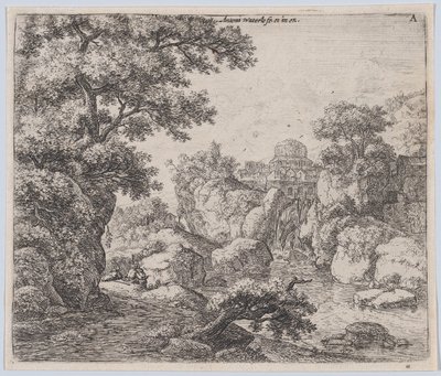 Kubbe ve Şelale, 17. yüzyıl. by Anthonie Waterloo