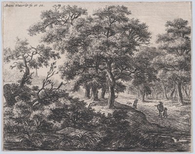 Dört Ağaç, 17. yüzyıl. by Anthonie Waterloo