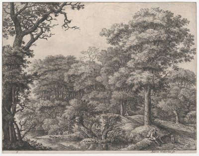 Ormanda Dinlenen Gezginler, 17. yüzyıl. by Anthonie Waterloo