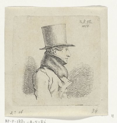 silindir şapkalı adam by Anthonie Willem Hendrik Nolthenius de Man