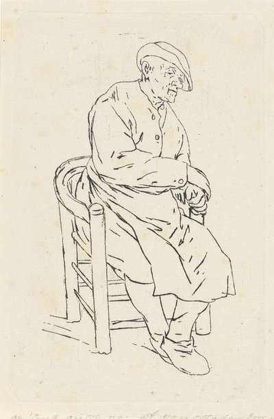 Bir koltukta oturan adam by Anthonie Willem Hendrik Nolthenius de Man