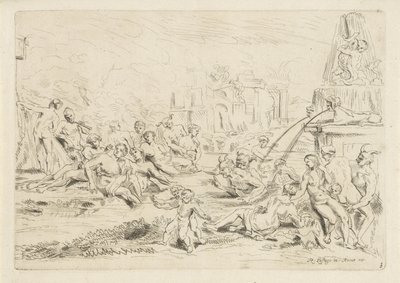 Yıkanan satirler ve periler Bacchanalen (dizi adı) by Anthonie de Winter