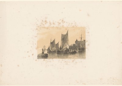 Nehir üzerinde yelkenliler by Anthonie van Volkom