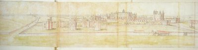 Kuzeyden Hampton Court Palace, c.1544 (kağıt üzerinde kalem, mürekkep ve wc) by Anthonis van den Wyngaerde