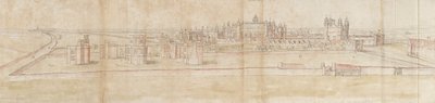 Kuzeyden Hampton Court Sarayı, c1550-1560 by Anthonis van den Wyngaerde