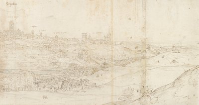Doğudan Segovia'nın Panoramik Görünümü, c1560-1570 by Anthonis van den Wyngaerde