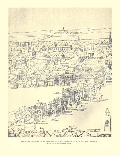 Van Den Wyngaerde Londra Görünümü, c1550, 1886 by Anthonis van den Wyngaerde