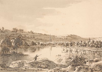 Gölün Ötesinden Görülen Köy by Anthony Devis