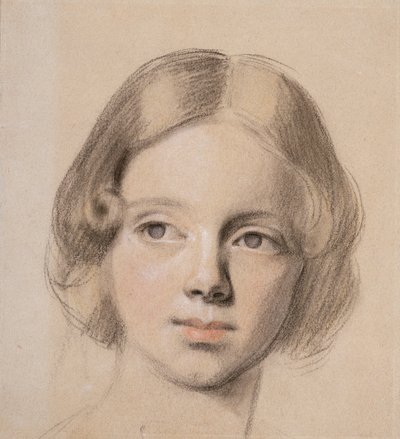 Emma Sandys Başkanı (devetüyü kağıt üzerinde renkli tebeşir) by Anthony Frederick Augustus Sandys