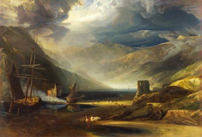 Sahilde Bir Sahne, Merionethshire - Fırtına Geçiyor by Anthony Vandyke Copley Fielding