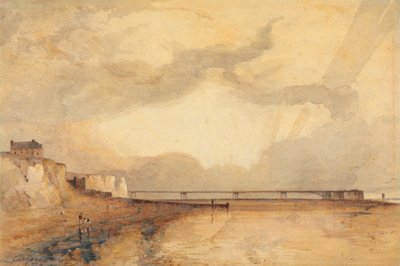Deniz İskelesi, Brighton - Gün Batımı by Anthony Vandyke Copley Fielding