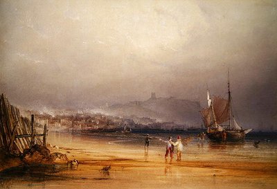 Scarborough (kağıt üzerine sulu boya) by Anthony Vandyke Copley Fielding